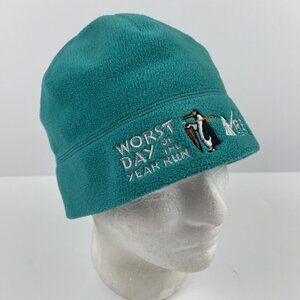 Columbia REI co-op Fleece Beanie Worst Day Of The Year Adult L/XL Omni-Heat Teal